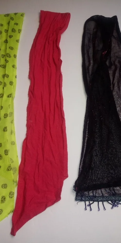 Set of 3 children's fabric waist tie belts